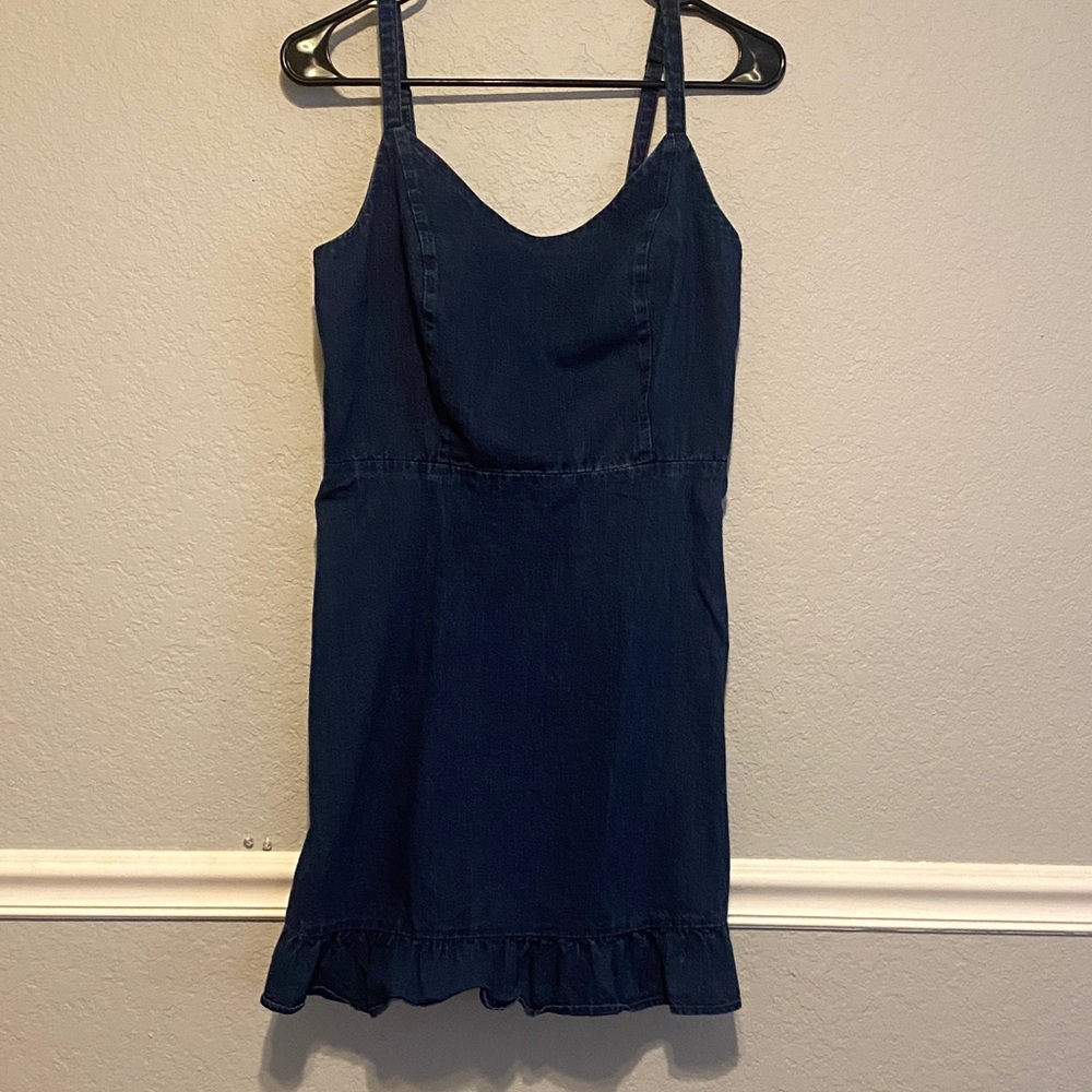 Old Navy Navy Blue Midi Dress. Denim